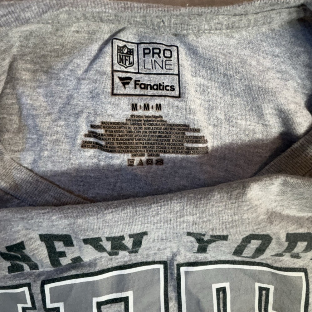 Fanatics Pro Line New York Jets Long Sleeve Gray T-Shirt Size Medium NFL - Picture 3 of 5